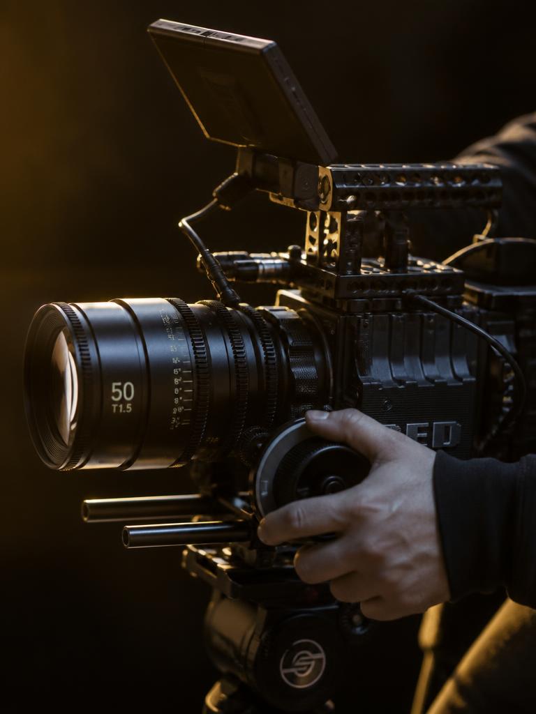 Câmara de cinema em operação